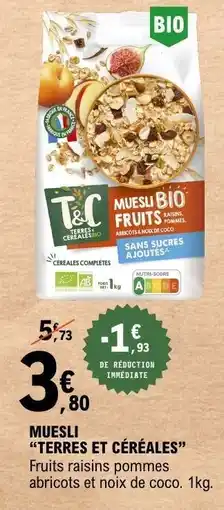 E.Leclerc MUESLI “TERRES ET CÉRÉALES” offre
