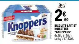 E.Leclerc BISCUITS LAIT ET NOISETTES “KNOPPERS” offre