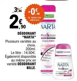 E.Leclerc Déodorant Narta offre