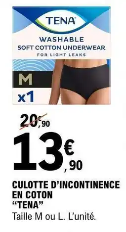 E.Leclerc TENA Washable Soft Cotton Underwear offre