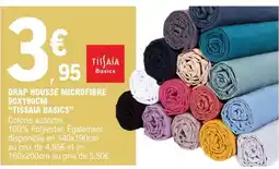 E.Leclerc Drap Housse Microfibre 90x190cm 'Tissaia Basics' offre