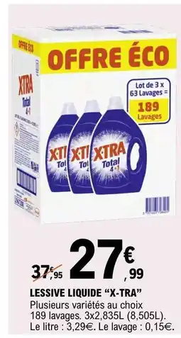 E.Leclerc LESSIVE LIQUIDE X-TRA offre