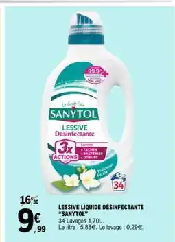 E.Leclerc LESSIVE LIQUIDE DÉSINFECTANTE 'SANYTOL' offre