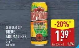 ALDI DESPERADOS BIÈRE AROMATISÉE offre