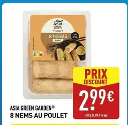 ALDI ASIA GREEN GARDEN 8 NEMS AU POULET offre