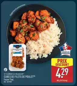 ALDI Cubes de Filets de Poulet Façon Thai offre