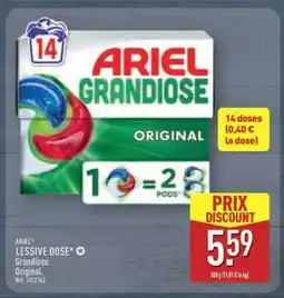 ALDI ARIEL LESSIVE DOSE offre