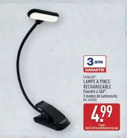 ALDI CASALUX LAMPE À PINCE RECHARGEABLE offre