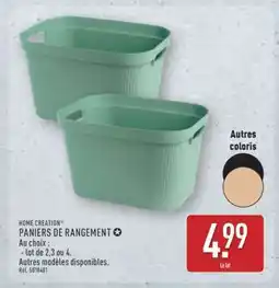 ALDI HOME CREATION PANIERS DE RANGEMENT offre