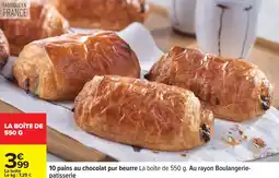 Carrefour 10 pains au chocolat pur beurre offre