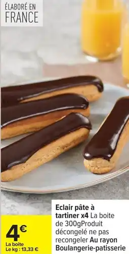 Carrefour Eclair pâte à tartiner x4 offre
