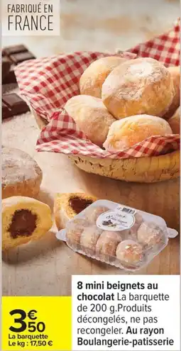 Carrefour 8 mini beignets au chocolat offre