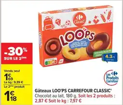 Carrefour Gâteaux loo'ps carrefour classic offre