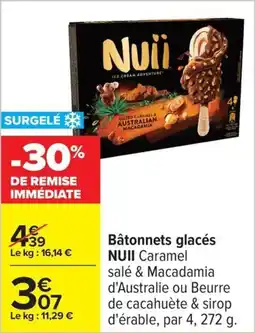 Carrefour Bâtonnets glacés nuii offre