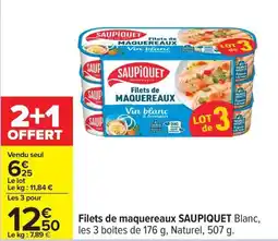 Carrefour Filets de maquereaux saupiquet offre