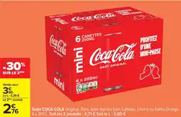 Carrefour Soda coca cola offre