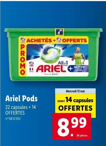 Lidl Ariel Pods offre