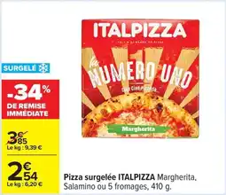Carrefour Pizza surgelée italpizza offre
