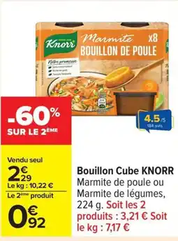 Carrefour Bouillon cube knorr offre