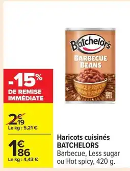 Carrefour Haricots cuisinés batchelors offre