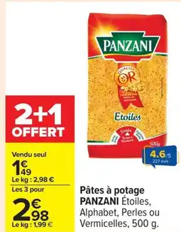 Carrefour Pâtes à potage panzani offre