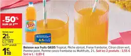 Carrefour Boisson aux fruits oasis offre