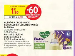 Intermarché Hyper BLÉDINA Blédîner croissance céréales et légumes variés offre