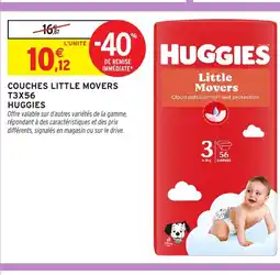 Intermarché Hyper HUGGIES Couches little movers t3x56 offre