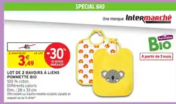 Intermarché Hyper POMMETTE BIO Lot de 2 bavoirs à liens offre