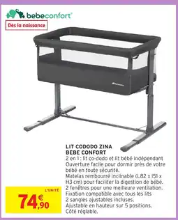 Intermarché Hyper BEBE CONFORT Lit cododo zina offre