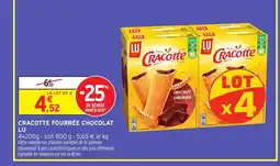 Intermarché Hyper LU Cracotte fourrée chocolat offre
