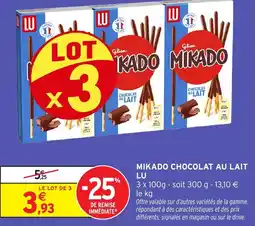 Intermarché Hyper LU Mikado chocolat au lait offre