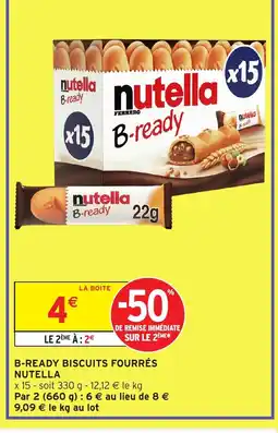 Intermarché Hyper NUTELLA B-ready biscuits fourrés offre