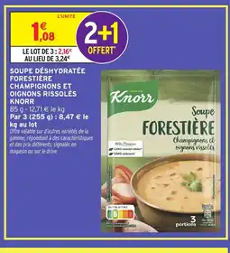 Intermarché Hyper KNORR Soupe déshydratée forestière champignons et oignons rissolés offre