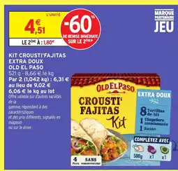 Intermarché Hyper OLD EL PASO Kit crousti'fajitas extra doux offre