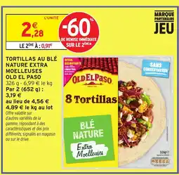 Intermarché Hyper OLD EL PASO Tortillas au blé nature extra moelleuses offre