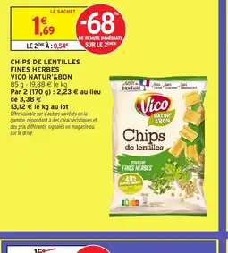 Intermarché Hyper Chips de lentilles fines herbes vico natur'&bon offre