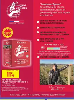 Intermarché Hyper Aop bordeaux rouge soutenons nos vignerons offre
