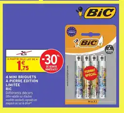 Intermarché Hyper BIC 4 mini briquets à pierre edition limitée offre