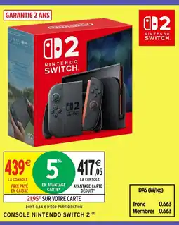 Intermarché Hyper NINTENDO SWITCH 2 Console offre