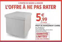 Intermarché Hyper Pouf de rangement carre offre