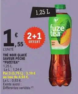 E.Leclerc Express FUZETEA Thé noir glacé saveur peche offre