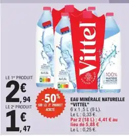 E.Leclerc Express VITTEL Eau minerale naturelle offre