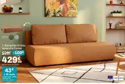 BUT Banquette-lit tissu terracotta Esmée offre