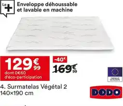 BUT DODO Surmatelas Végétal 2 offre