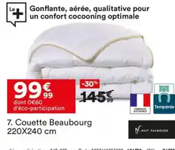 BUT NUIT FAUBOURG Couette Beaubourg offre