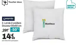 BUT DREAMÉA Lot de 2 oreillers Douceur offre