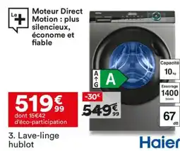 BUT HAIER Lave-linge hublot offre