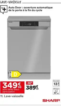 BUT SHARP Lave-vaisselle offre
