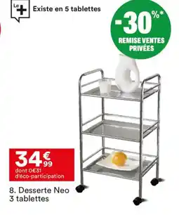 BUT Desserte Neo 3 tablettes offre